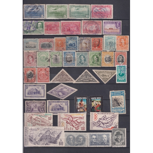 666 - Stamps- A well filled 64 page stock book of mint and used world stamps(No GB) from earlies to modern... 