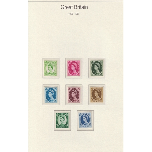 671 - Stamps- A mint and used collection of GB stamps from Queen Victoria to modern in 5 good quality ... 