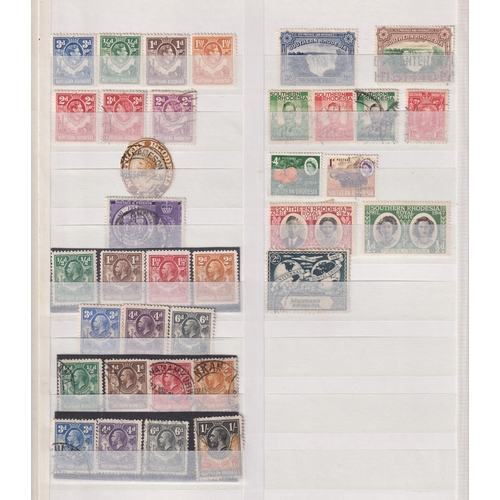 672 - Stamps- A collection of mint and used Commonwealth stamps in 4 stock books from various countries fr... 