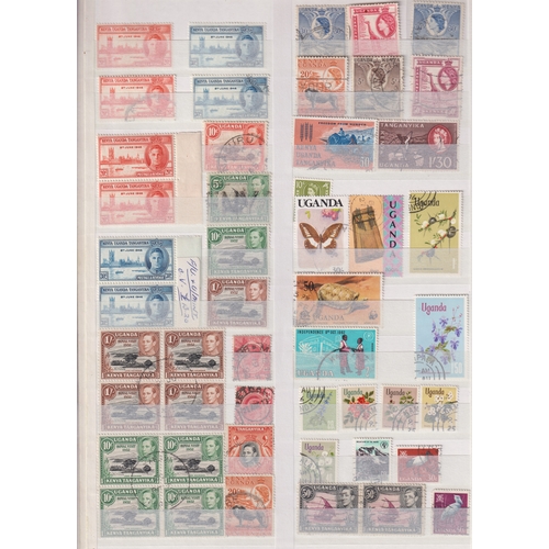 672 - Stamps- A collection of mint and used Commonwealth stamps in 4 stock books from various countries fr... 