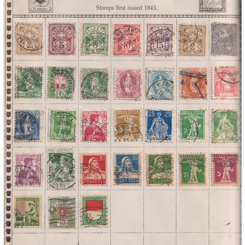 680 - Stamps- A old time collection of mainly used stamps in a 'Black Cat' album, Queen Victoria to around... 