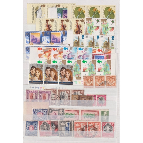 693 - Stamps- Two 32 page stock books of GB and Commonwealth stamps mint and used.  Includes Mint GB ... 