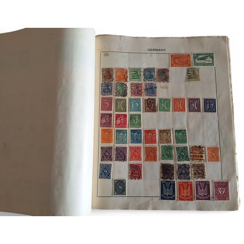 659 - Stamps- A old time collection of mainly used stamps of the world (No GB) in a Triumph album from Que... 