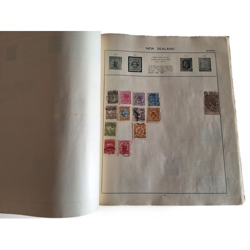 659 - Stamps- A old time collection of mainly used stamps of the world (No GB) in a Triumph album from Que... 