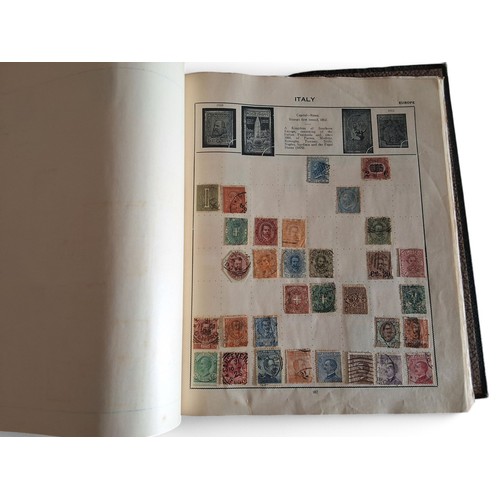 659 - Stamps- A old time collection of mainly used stamps of the world (No GB) in a Triumph album from Que... 