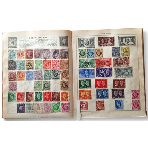 708 - Stamps- A junior album of used world stamps from 1850 to 1948.