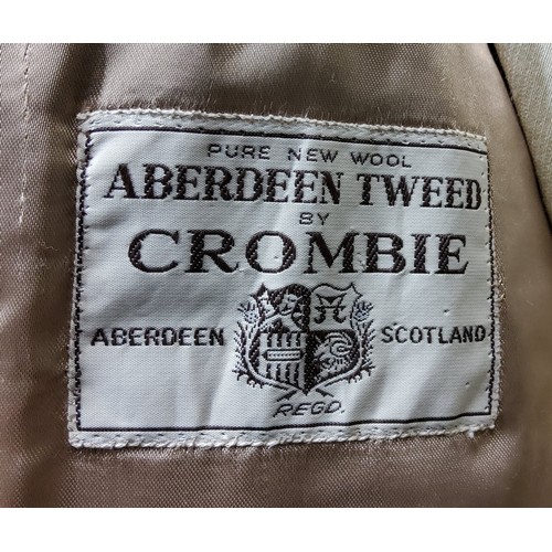 185 - A gentleman's Crombie Aberdeen Tweed pure wool overcoat, approx. size 44in chest