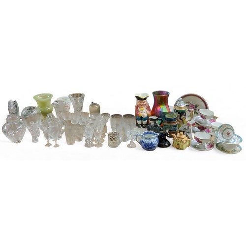 107 - Glass and Ceramics - early 20th century acid etched glasses;&nbsp; vases;&nbsp; &nbsp;baskets;&nbsp;... 