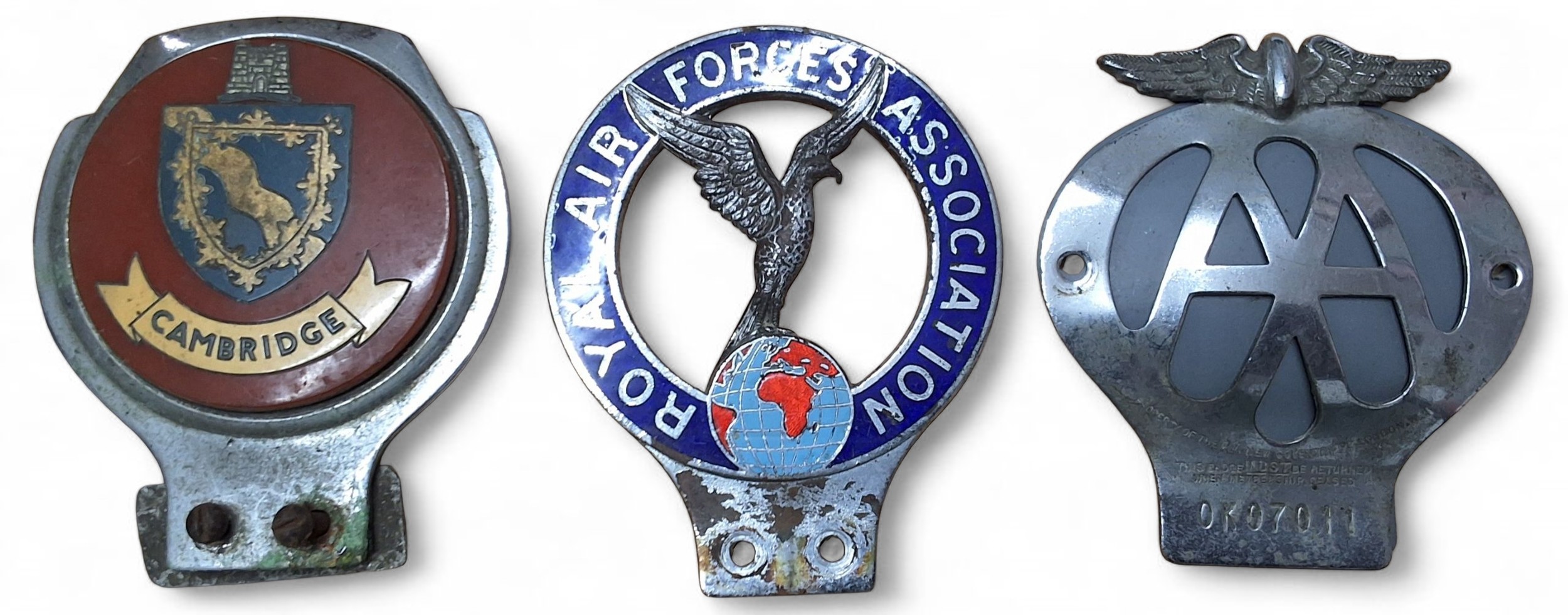 Automobilia - a mid 20th century enamelled Royal Air Forces Association ...