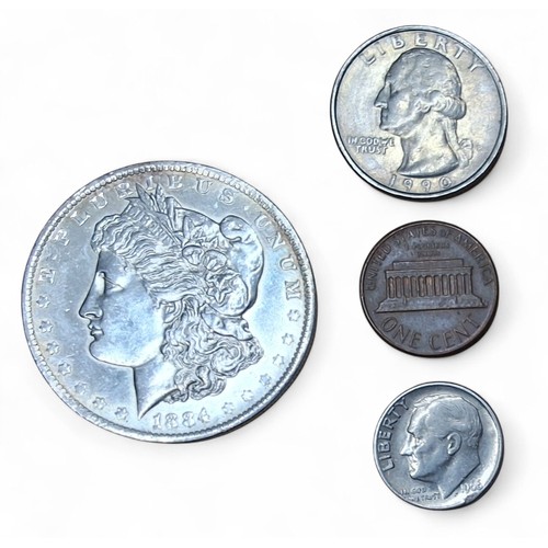 206 - United States of America AR Dollar, dated 1884, New Orleans mint, Morgan type, design by George Thom... 