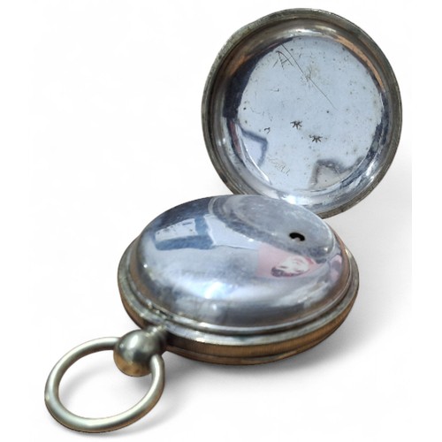 229 - An early 19th century white metal open face pocket watch, fusee movement, signed Thos. Collins, Lond... 