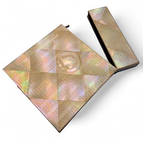 240 - A Victorian mother of pearl card case, engine turned&nbsp; to front and back, vacant cartouche,&nbsp... 