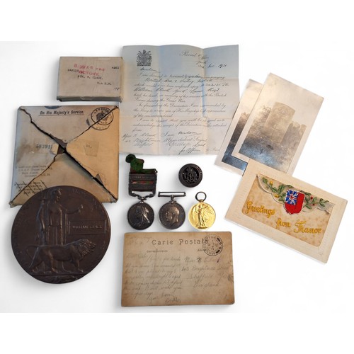 209 - An India Medal 1895 with 2 clasps, Punjab Frontier 1897-98, Tirah 1897-98 awarded to 4851 Pte. W. Cl... 