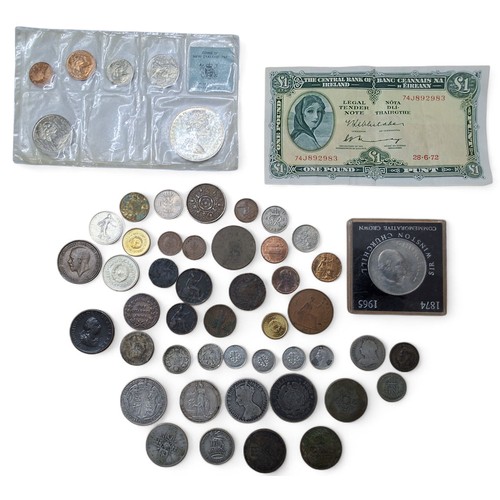 210 - Numismatics - a South African 2 1/2 shilling, 1892; South African George V 1 Shilling, 1922; a Georg... 