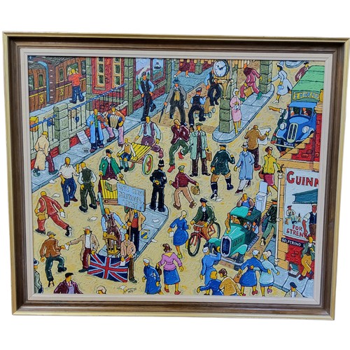 50 - Joe Scarborough, British, born 1938,Lets Make Britain Great!, signed 'J Scarborough' dated 1979, oil... 