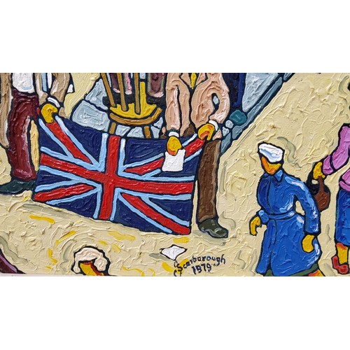 50 - Joe Scarborough, British, born 1938,Lets Make Britain Great!, signed 'J Scarborough' dated 1979, oil... 