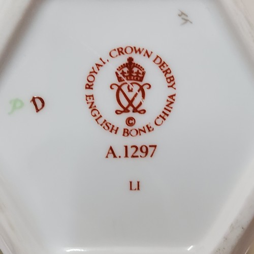 56 - A Royal Crown Derby paperweight, Derby Wren, gold stopper, boxed;&nbsp; &nbsp;a Royal Crown Derby lo... 