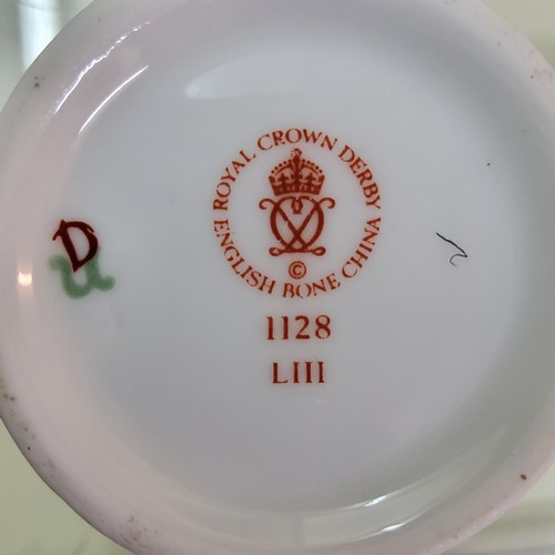 57 - A Royal Crown Derby 1128 pattern two handled loving cup, 7.5cm high, printed mark, first quality;&nb... 