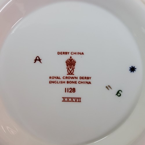 57 - A Royal Crown Derby 1128 pattern two handled loving cup, 7.5cm high, printed mark, first quality;&nb... 