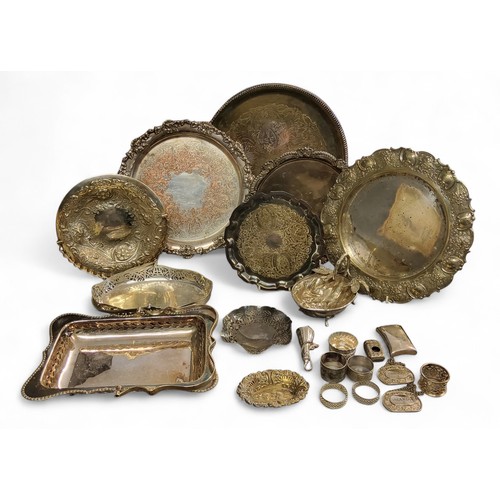 158 - Plated Ware - E.P.N.S. gallery tray;&nbsp; other trays;&nbsp; &nbsp; E.P.N.S. baskets;&nbsp; &nbsp;n... 