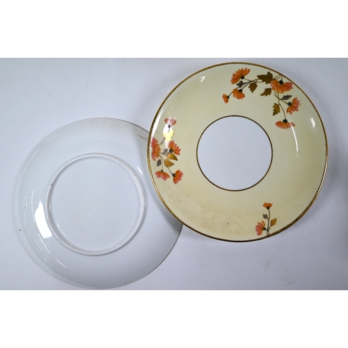 10 - A late Victorian/Edwardian Aynsley china floral-painted tea service with gilding, comprising teapot,... 