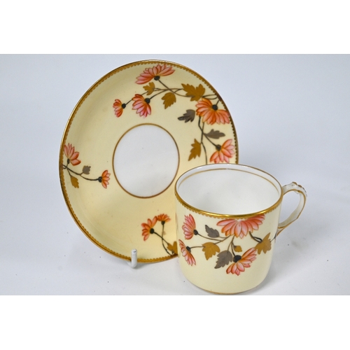 10 - A late Victorian/Edwardian Aynsley china floral-painted tea service with gilding, comprising teapot,... 