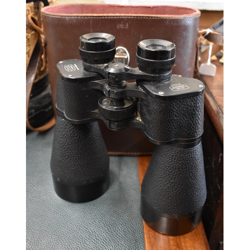 184 - Cased pair of Ross Enbeeco 13 x 60 binoculars