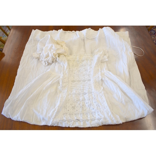 197 - An antique embroidered christening gown