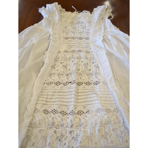 197 - An antique embroidered christening gown