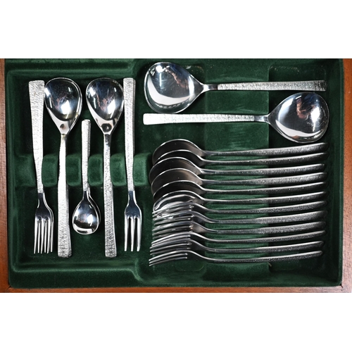 7 - Gerald Benney for Viners of Sheffield: a canteen of stainless steel flatware and cutlery - little us... 