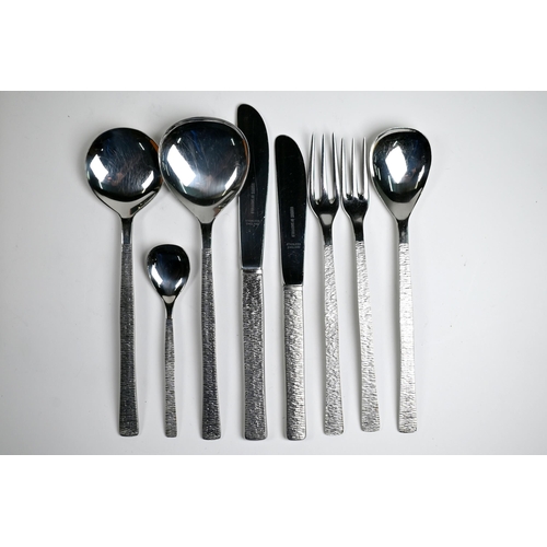 7 - Gerald Benney for Viners of Sheffield: a canteen of stainless steel flatware and cutlery - little us... 