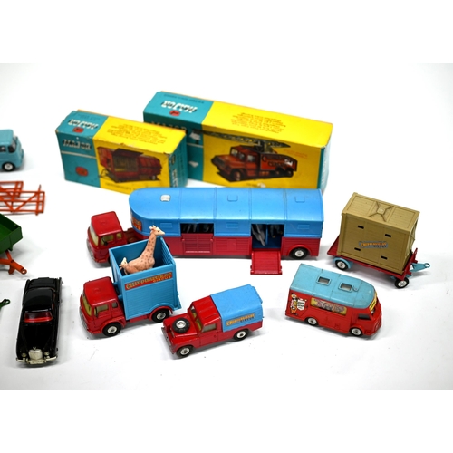 1234 - Two Corgi boxed Chipperfield Circus vehicles - 1121 Crane Truck and 1123 Animal Cage to/w unboxed Ar... 