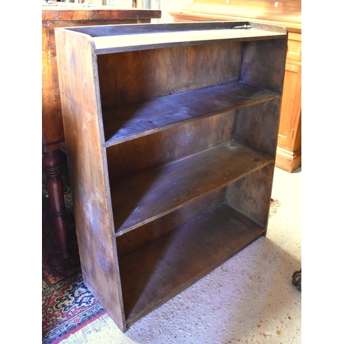 269 - Two stained oak open bookcases, 75 x 18 x 114 cm high and 76 cm wide x 16 x 92 cm high