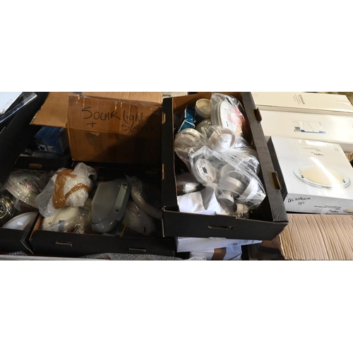 279 - A large quantity of assorted mainly boxed new old stock lighting and electrical components, includin... 