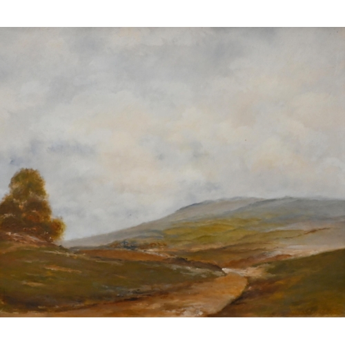 305 - Maurice Wallbridge - Two oil on board landscapes, 18 x 31 cm and 29 x 35 cm to/w King's Gate Winches... 