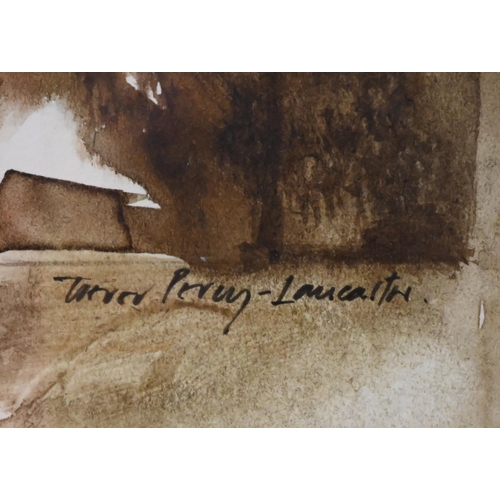 321 - Trevor Percy-Lancaster - 'Memento', watercolour, signed, 16 x 25 cm