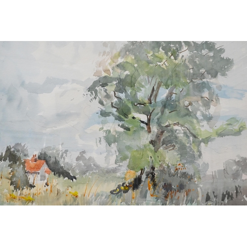 323 - Leta Nicholson - 'The Great Tree Flatford Mill', watercolour, 38 x 50 cm