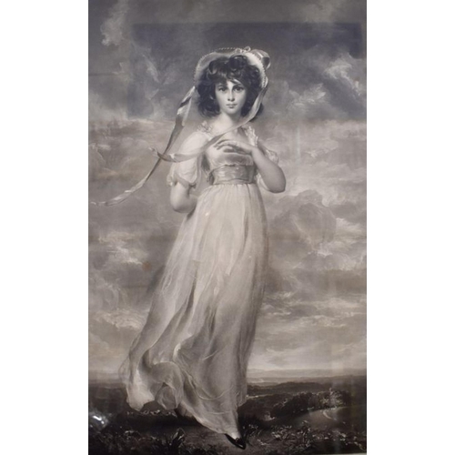 332 - After Norman Hirst - Thomas Lawrence's 'Pinkie', engraving, pencil signed, 54 x 35 cm