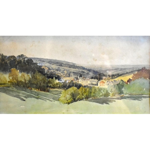 338 - Alfred Rich attrib (1856-1921) - Plympton, watercolour, 13 x 24 cm