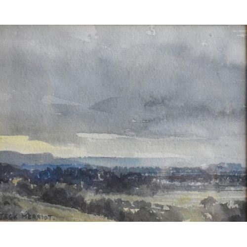 340 - Jack Merriot (1901-1968) - A stormy landscape, watercolour, signed, 14 x 17.5 cm