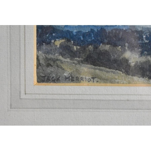 340 - Jack Merriot (1901-1968) - A stormy landscape, watercolour, signed, 14 x 17.5 cm