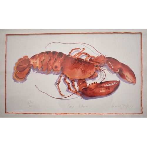 362 - Annabel Fairfax - 'Coral Lobster', ltd ed print 25/300, 27 x 46 cm and John Thirsk Llangefor print a... 