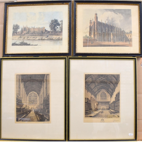 365 - Box - ten early 19th century Ackermann engravings relating to Eton College after W Westall and J Bla... 