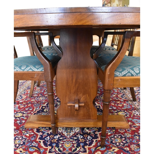 428 - An African teak (mvuli/iroko) rectangular dining table made by Eric Shirley in Nairobi, Kenya circa ... 