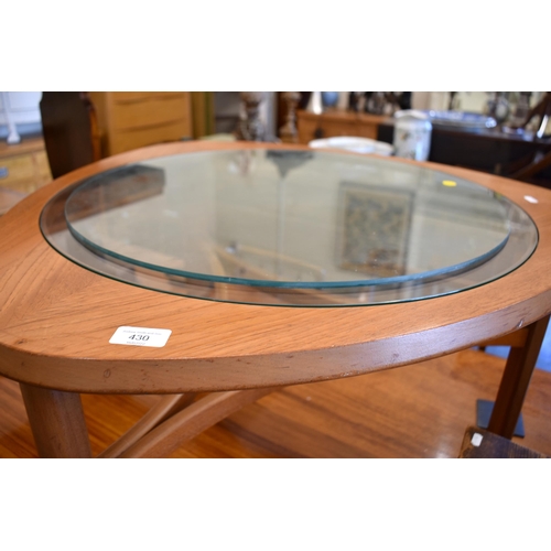 430 - A mid century teak Nathan triangular coffee table (unmarked) circa 1960s