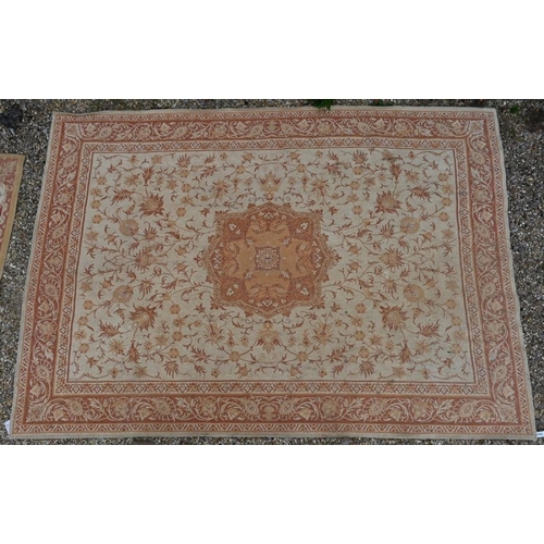 571 - A Laura Ashley Aubusson-style 'Templeton Rug', 276 x 192 cm to/w another Laura Ashley Aubusson rug, ... 