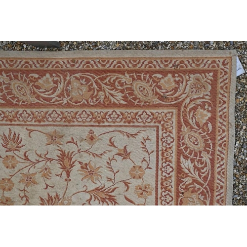 571 - A Laura Ashley Aubusson-style 'Templeton Rug', 276 x 192 cm to/w another Laura Ashley Aubusson rug, ... 