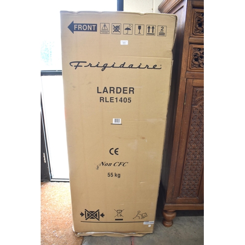 605 - A Frigidaire RLE1405 white larder fridge 2010 - boxed, unused but untested