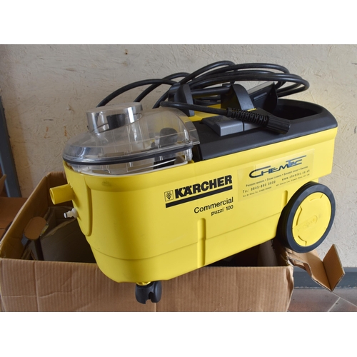 687 - A Karcher commercial Puzzi 100 carpet and upholstery cleaner, 240v c/w various attachments/accessori... 