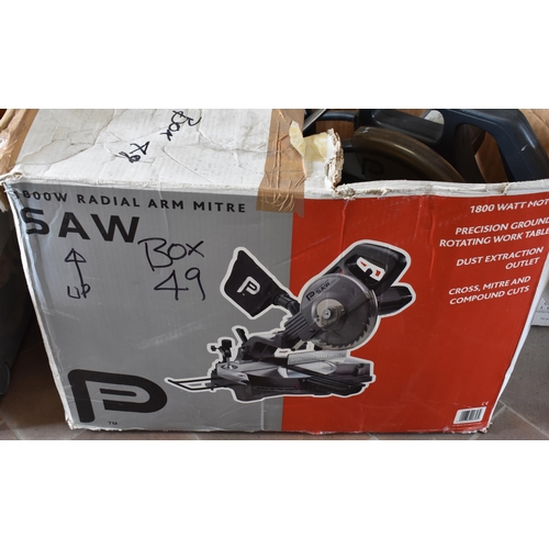 690 - Powerbase radial arm mitre saw to/w Rockworth AR90 mig welder - boxed (2)